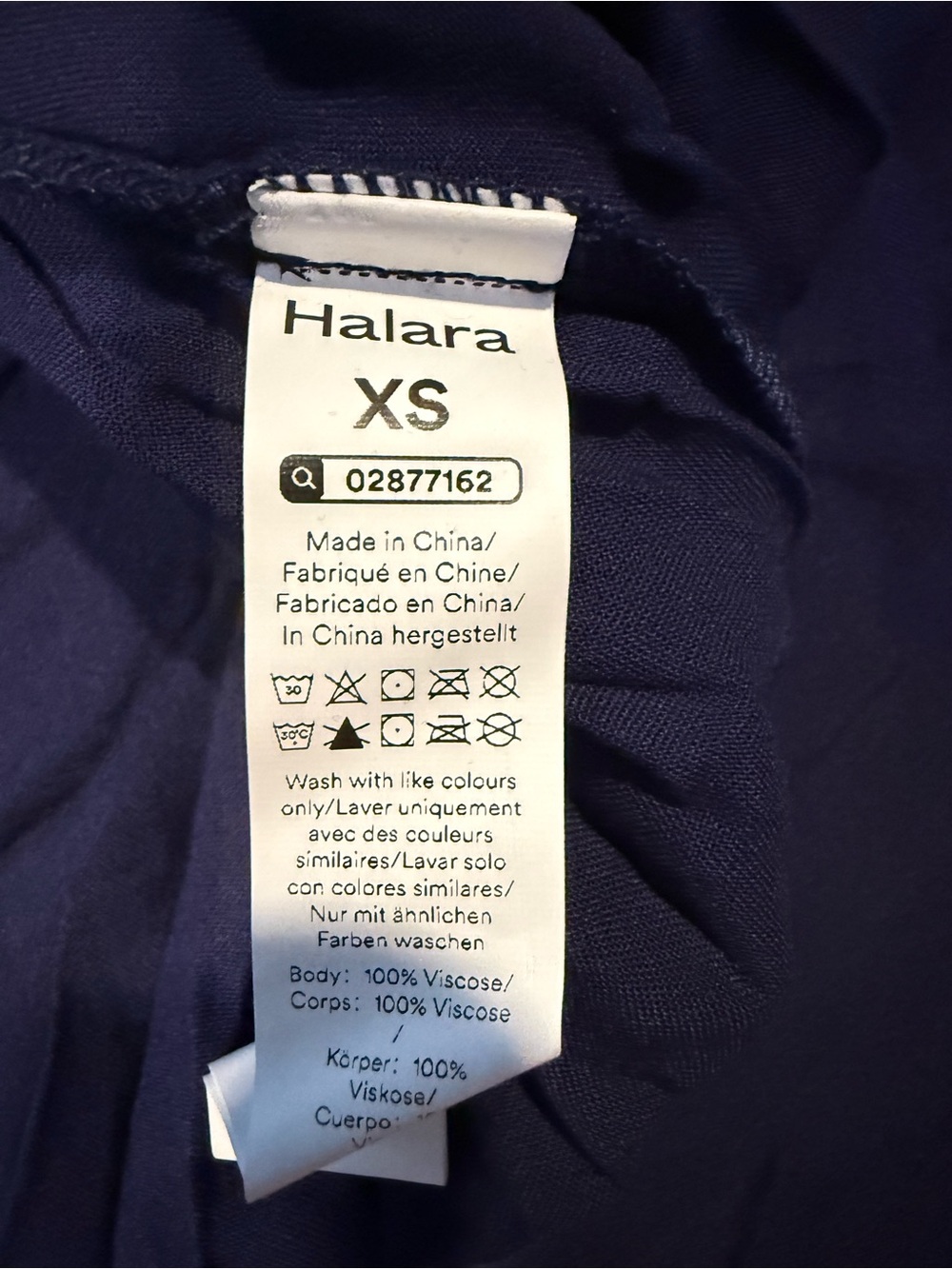 HALARA V-neck Butterfly DressNavy Button-Front Maxi Dress with Drawstring Waist - Picture 2 of 5